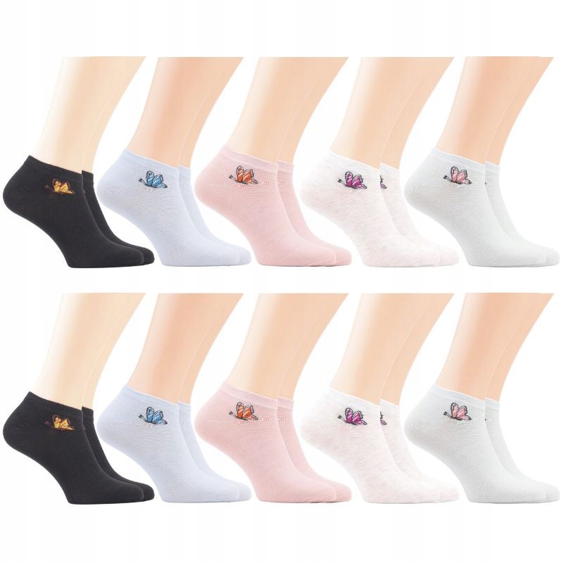 

10 Par Stopki Damskie Sportowe Bawełna Skarpetki