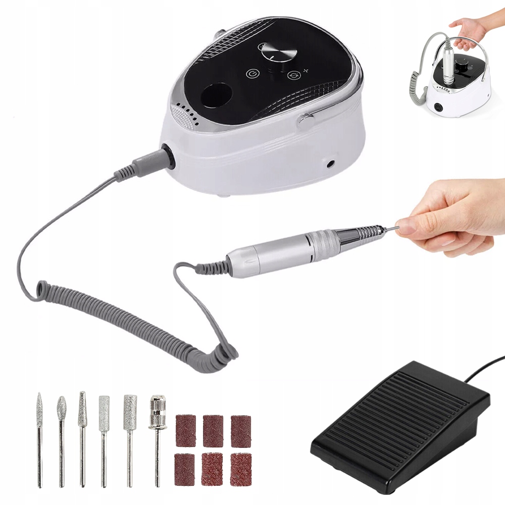 Bruska Na Nehty Pedikúrní Manikúra Gel Hybrid 35000RPM Set