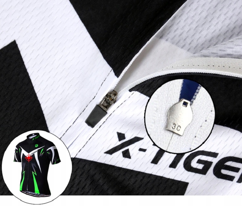 STRÓJ ROWEROWY KOMPLET KOLARSKI SPODENKI ŻELOWE KOSZULKA X-TIGER ZIELONY Model X-TIGER
