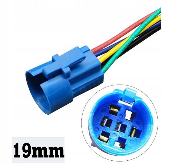 Kostka przyłączeniowa przycisk LED 19mm konektor