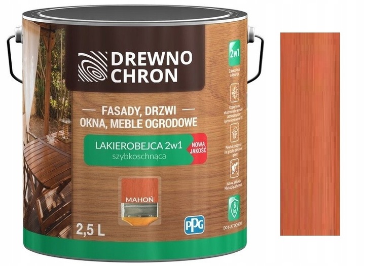 DrewnoChron Lakierobejca 2w1 Mahoń 2,5L