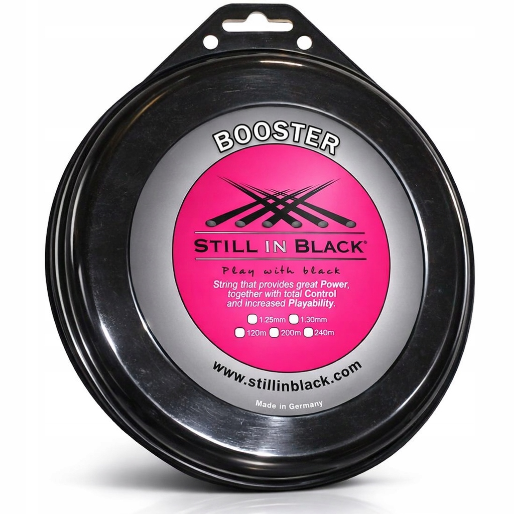 Tenisový Výplet Still In Black Booster Cívka 200 Metrů 1.25 MM Černá