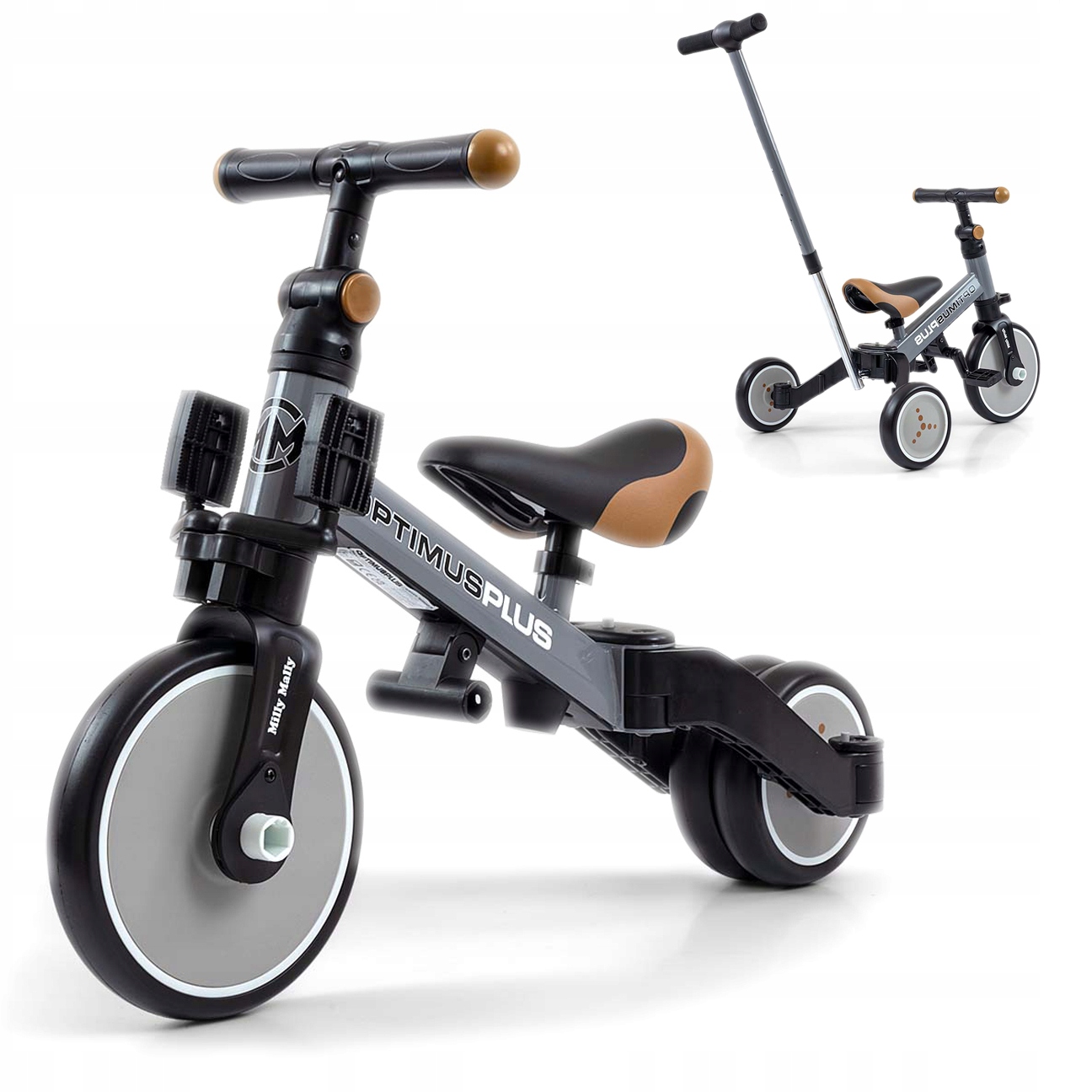 Jeździk pchacz dla dziewczynki Rowerek dla dziecka na roczek Trójkołowy