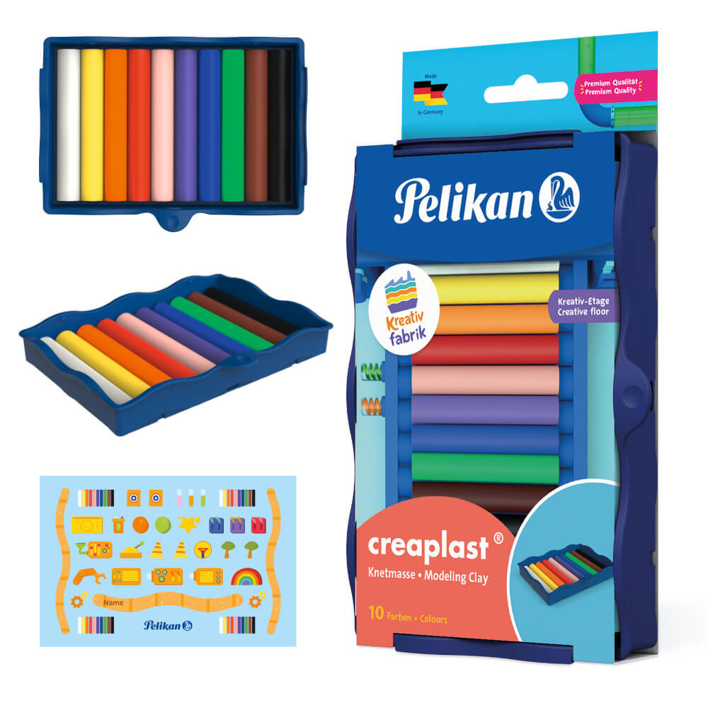 

Plastelina Creaplast Kreativfabrik 10kol Pelikan