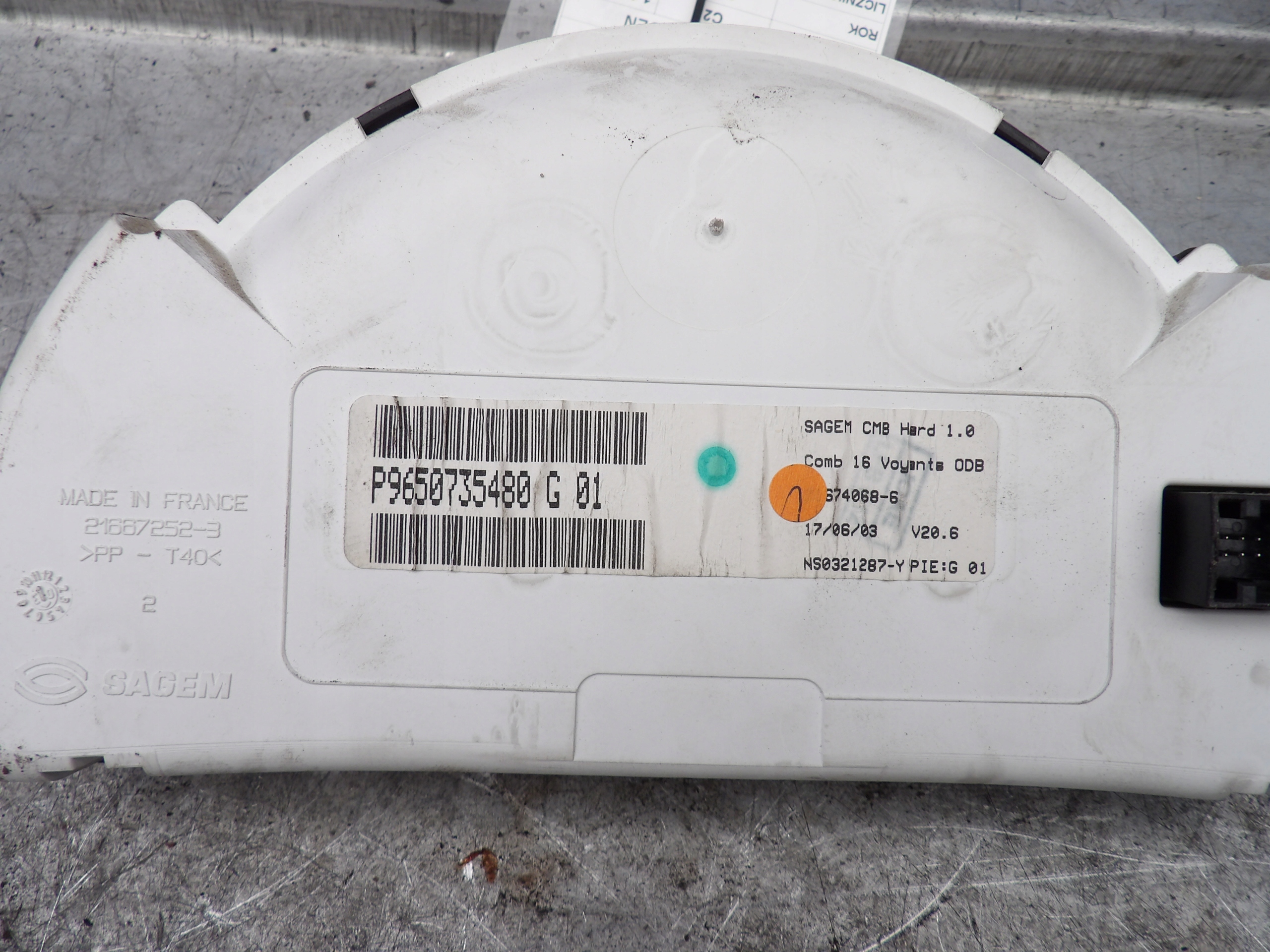 Citroen C2 dials, liczniki 1,1B P9650735480