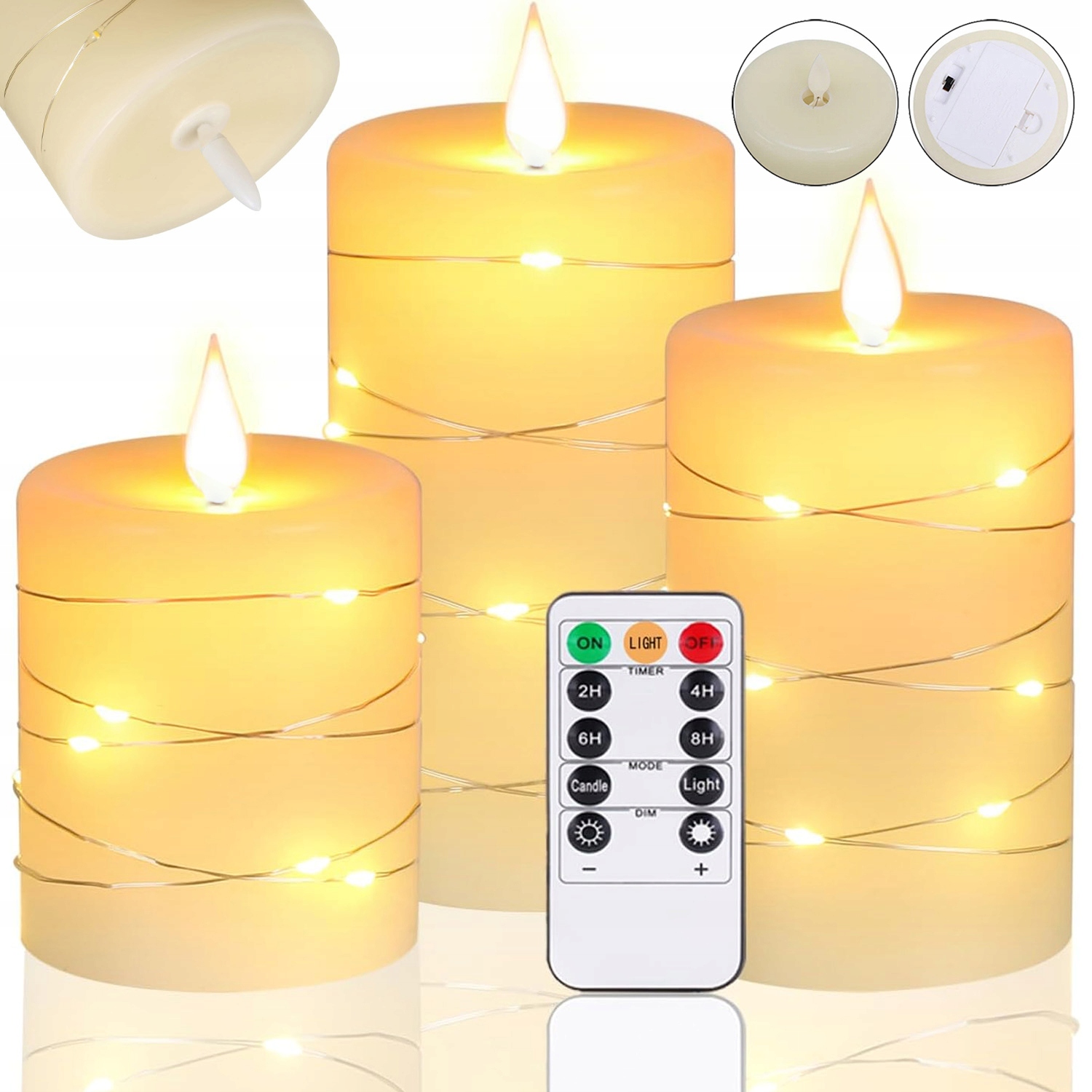 Svíčka Elektrická Vložka Do Hřbitovních Svíček Na Baterie Led Efekt Plamene Trvalá