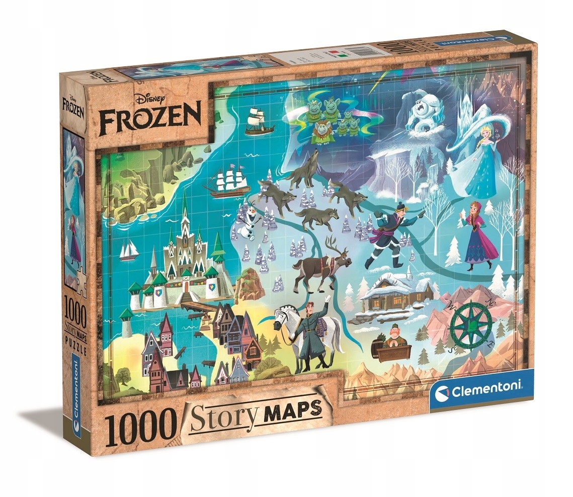 

Clementoni Puzzle Story Maps Kraina Lodu Elsa Anna
