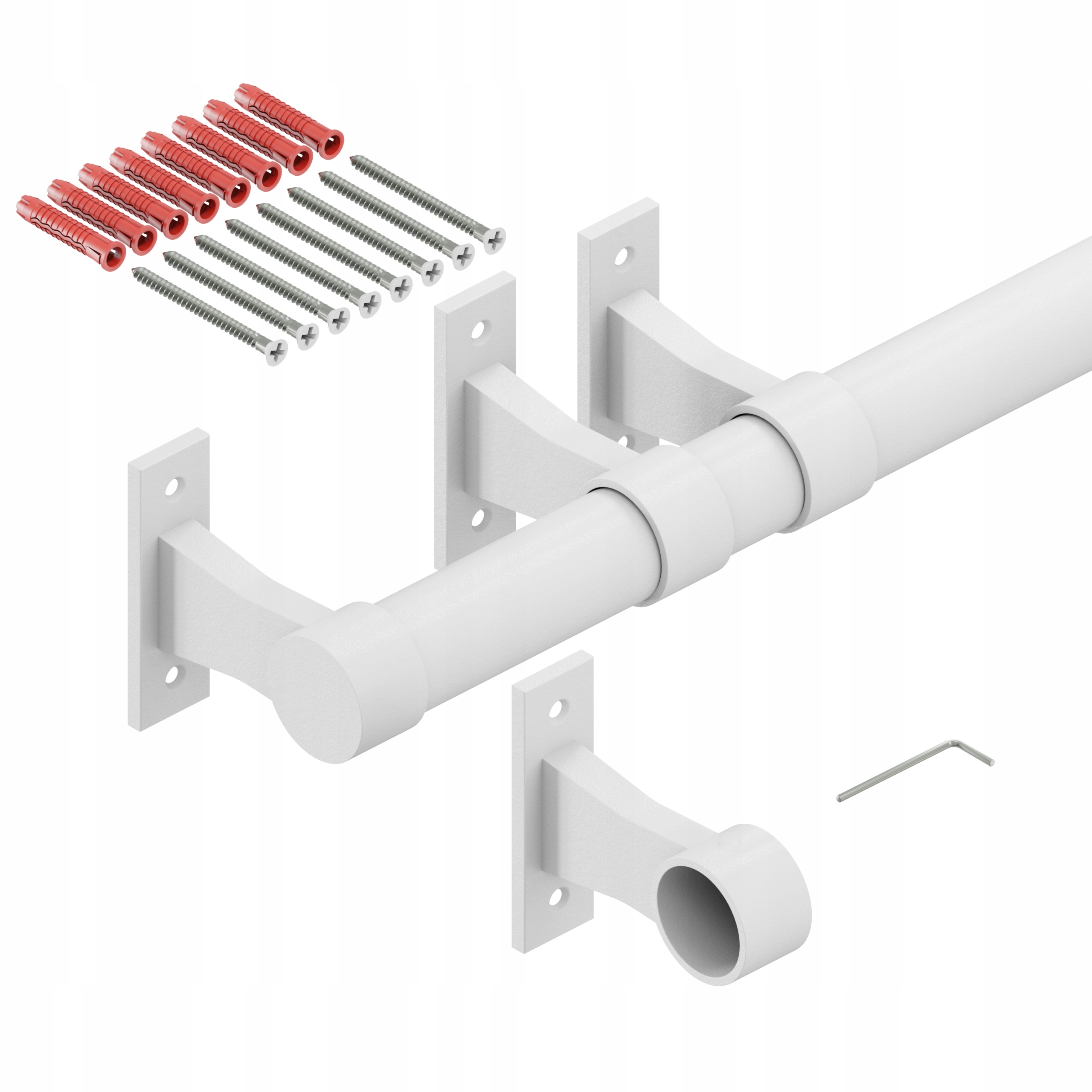 Zábradlí Na Schody Zábradlí Schodišťové Bílé Úchytky Ø 32 mm Elen 300 cm