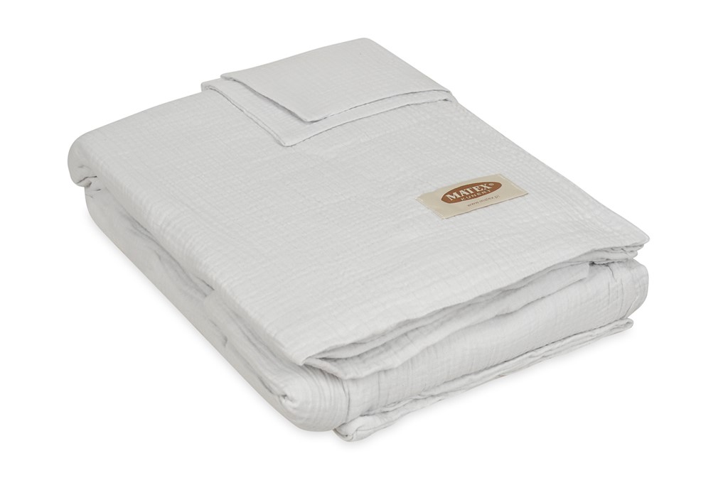 Posteľná Bielizeň mušelínová bavlna v prémiovej krabici 200x220 42 svetlosivá