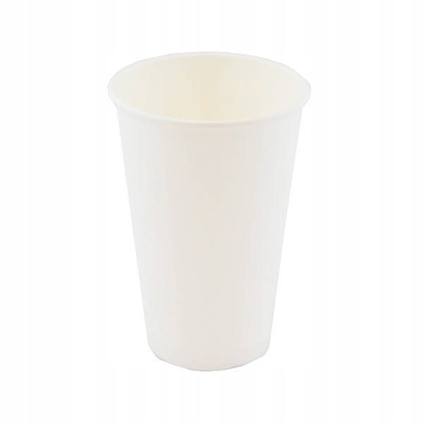 

Kubki papierowe białe jednowarstwowe 400ml 50szt