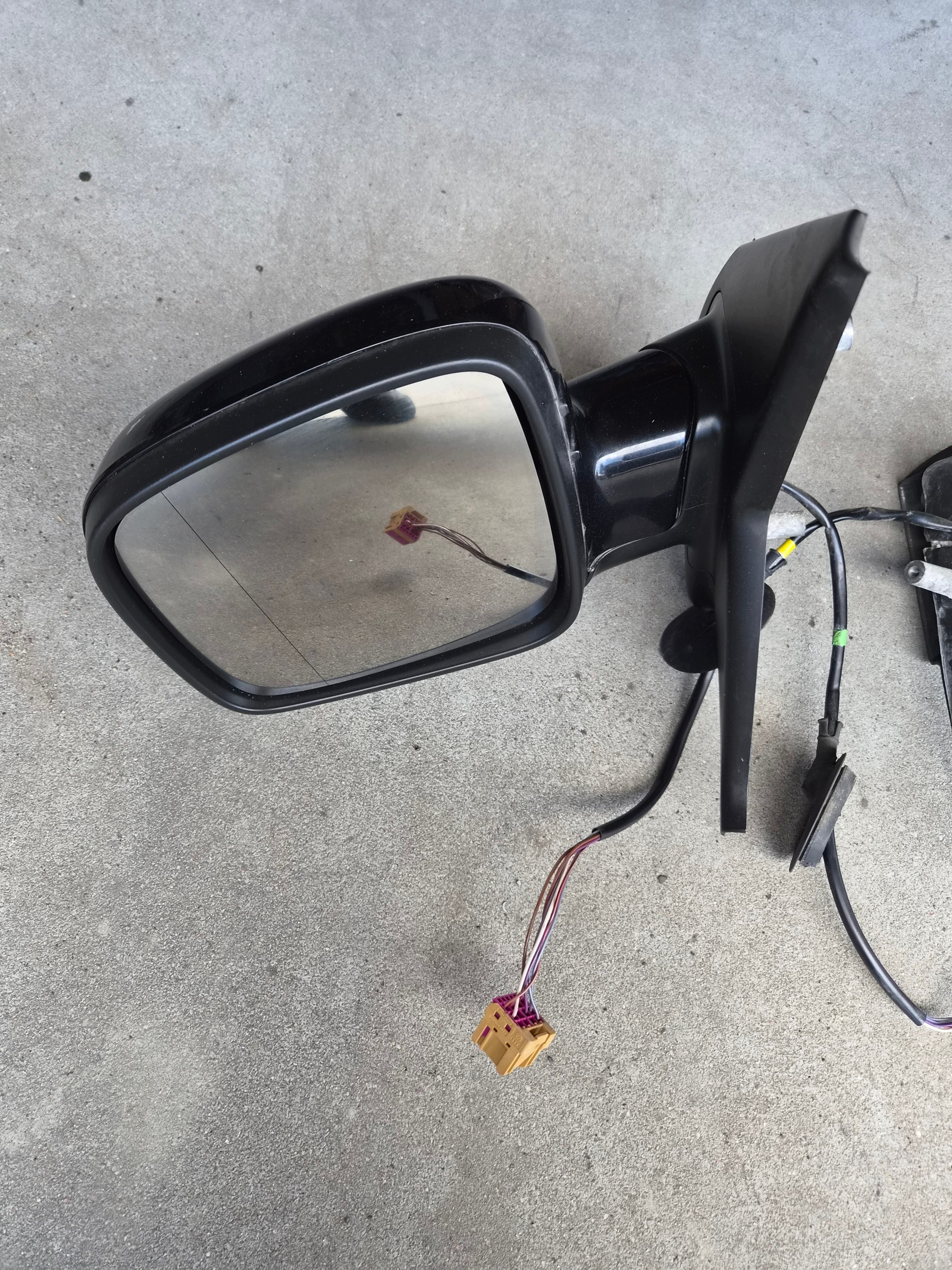 mirror mirrors komplet VW T5 right left pasazer/kierowca 7 PIN black,