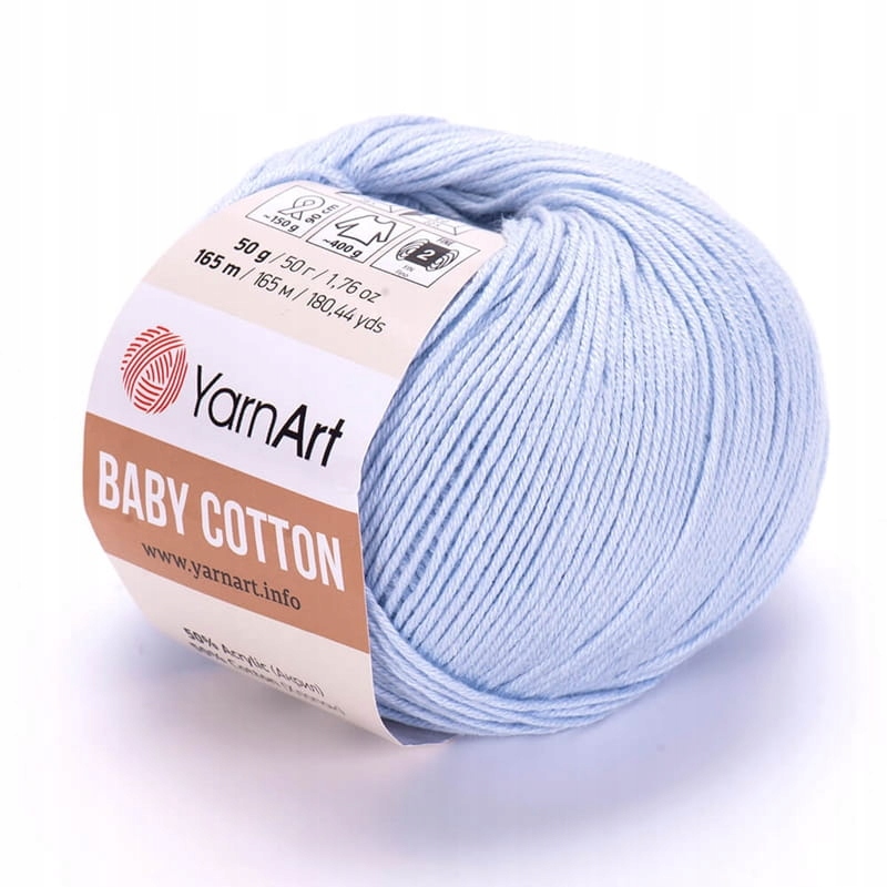 Włóczka YarnArt Baby Cotton 450 błękit