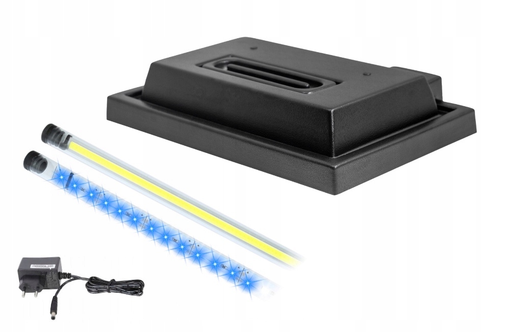 Levně Kryt do akvária 60x30 černý Led osvětlení Bílé Cob Modré