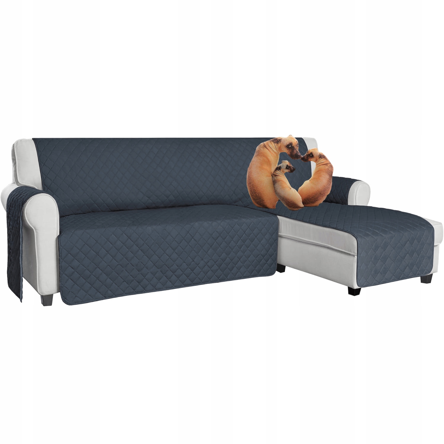 Pokrowiec Narzuta Ochraniacz na Kanapę narożną prawą 200 cm dla Psa i Kota
