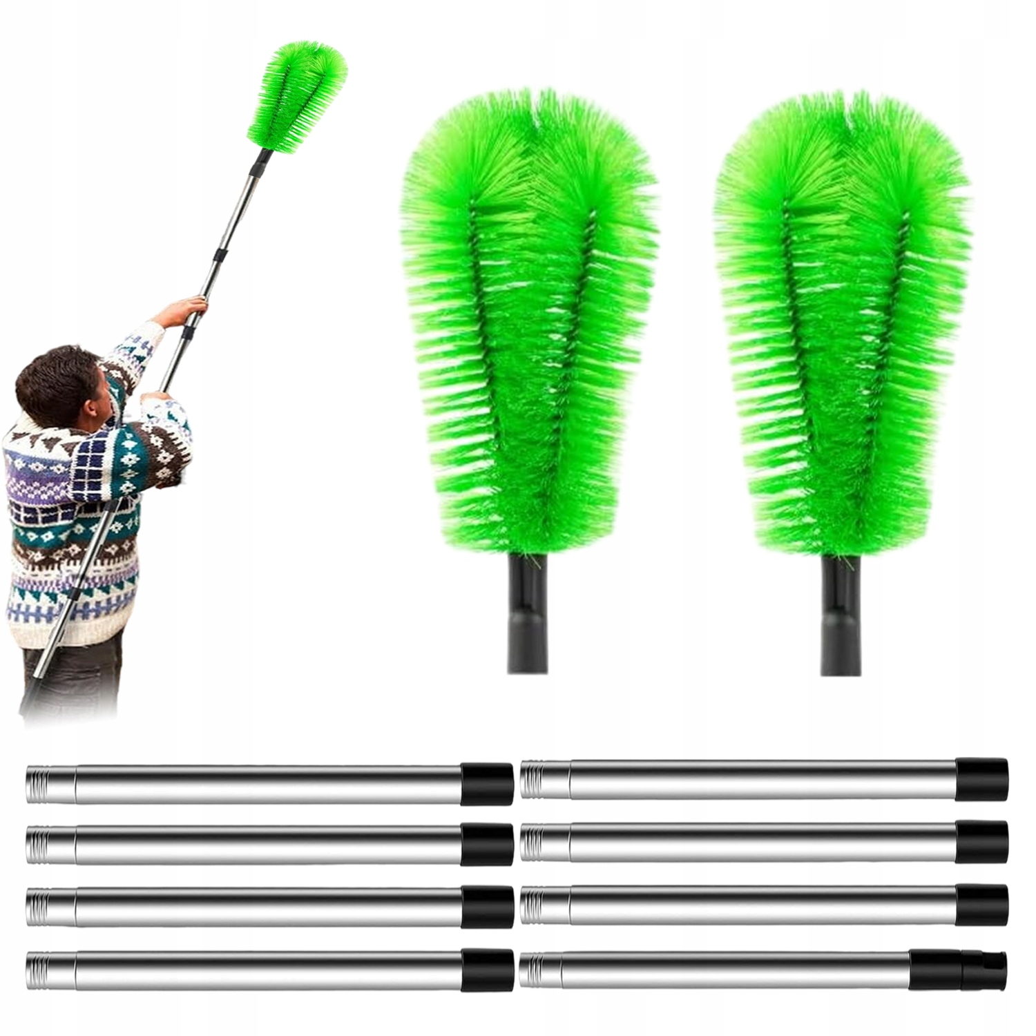 Levně Kartáč Na Čištění Okapů S Ocelovým Teleskopickým Výložníkem