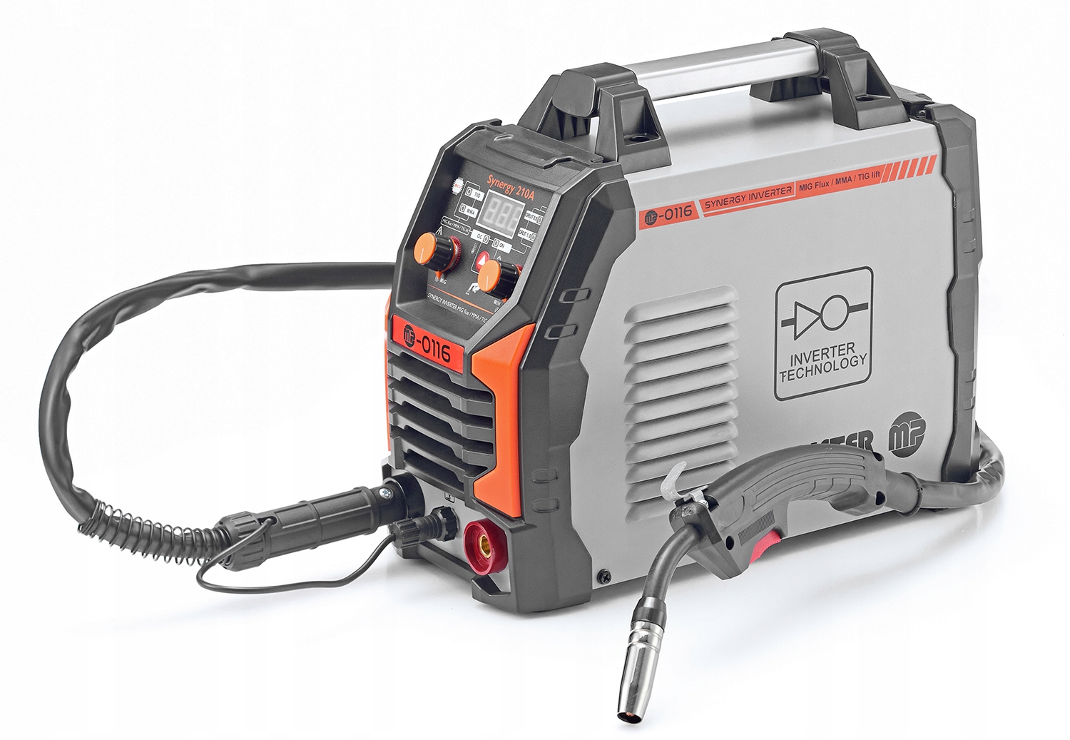 Spawarka INWERTEROWA INWERTOROWA MIG FLUX MMA TIG migomat 210A SYNERGIA 210 Waga urządzenia 5.2 kg