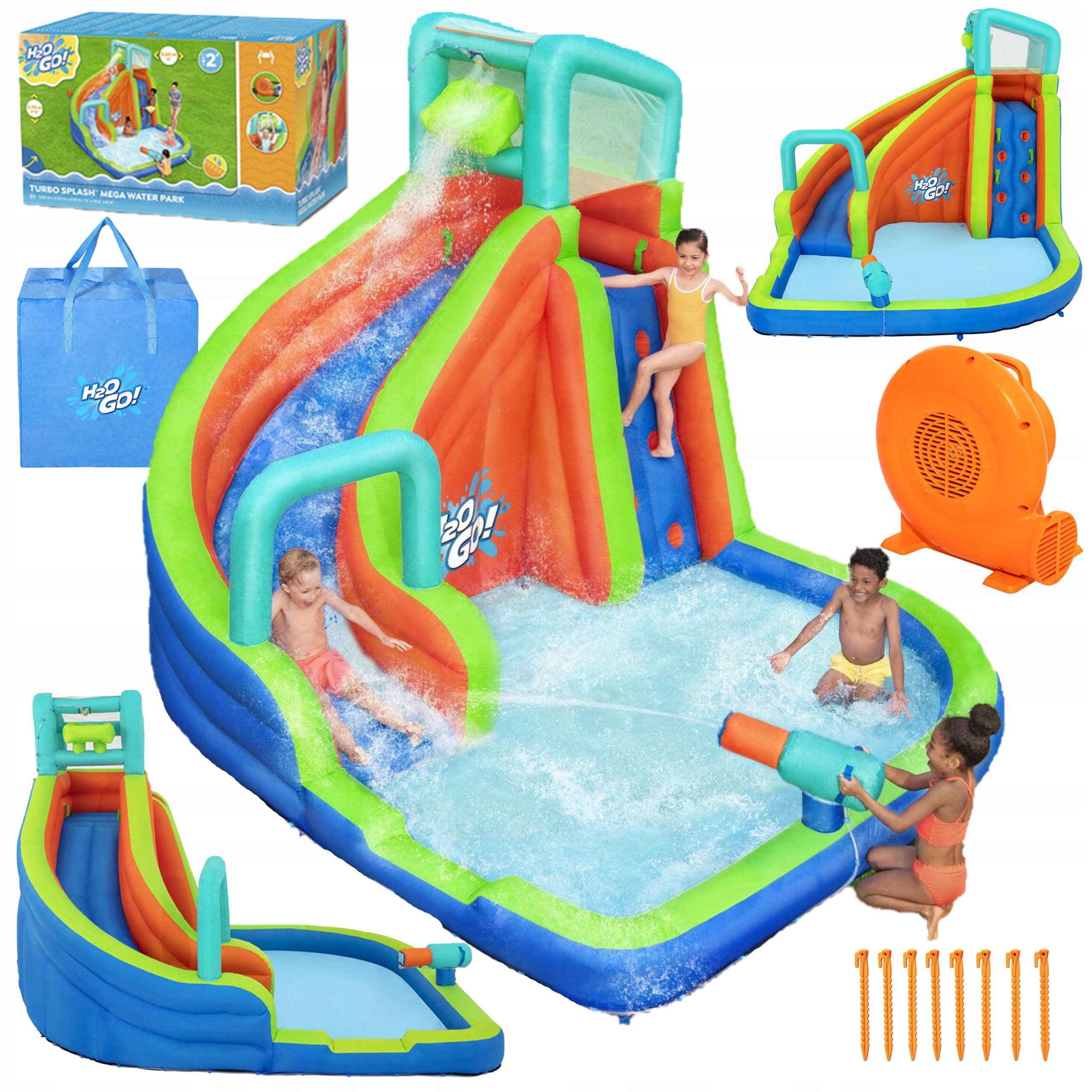 Wodny Plac Zabaw Dla Dzieci Dmuchany Duży Basen Zjeżdżalnia Ścianka Bestway