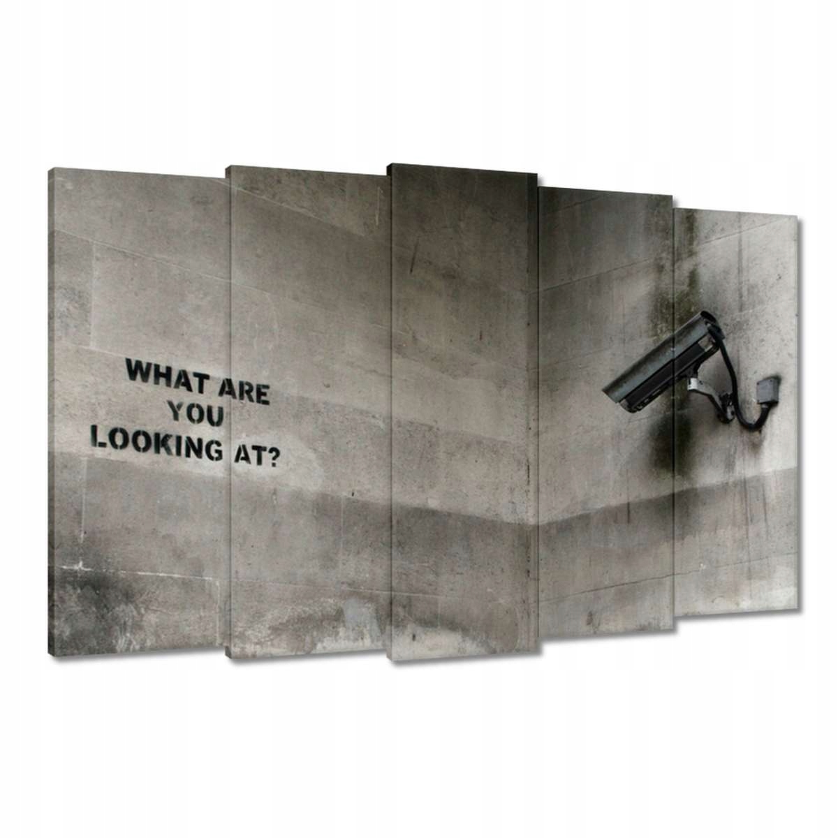 Obrazy 150x95 Banksy Kamera Graffiti