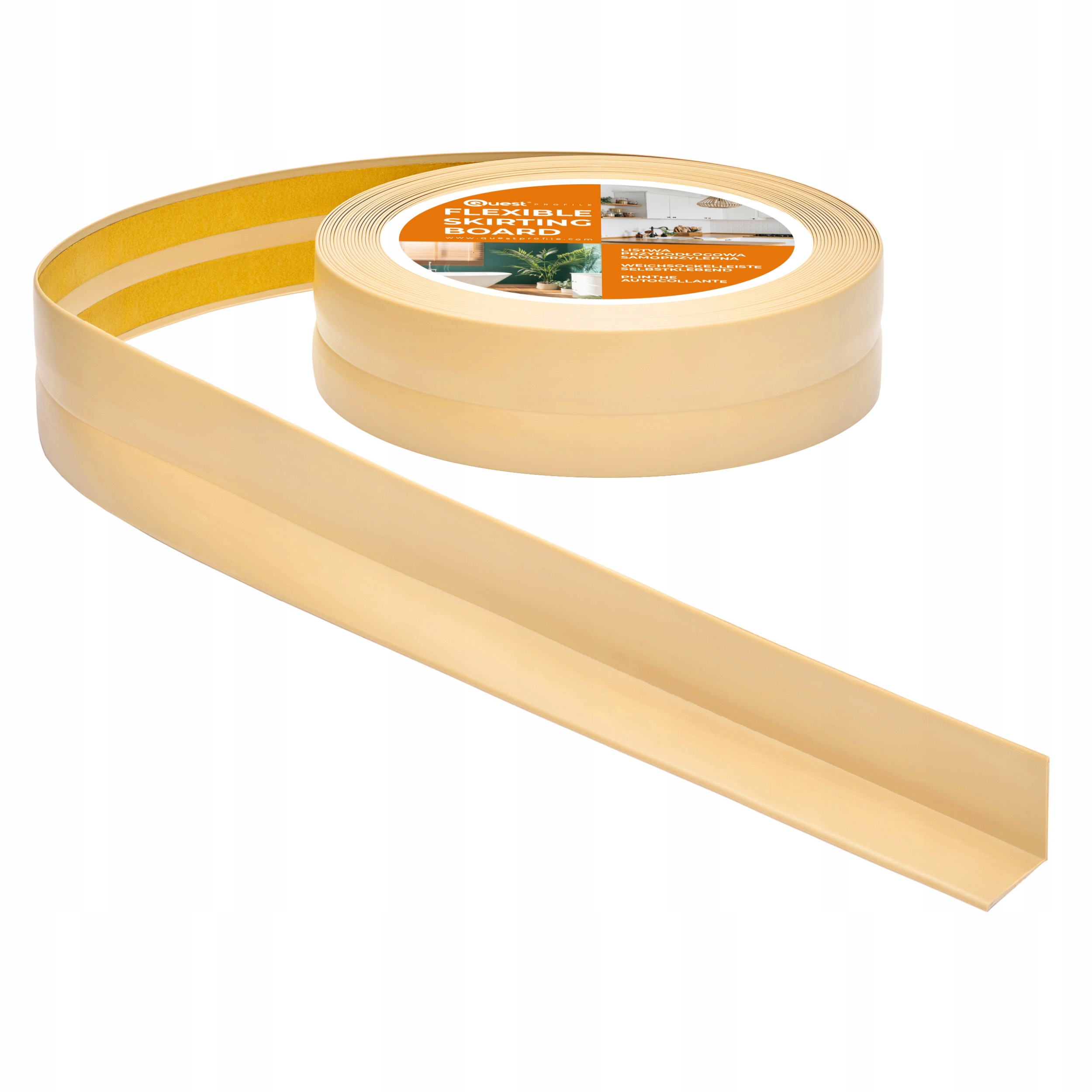 Samolepiaca dokončovacia lišta krémová Pvc 30x30 mm 25 m