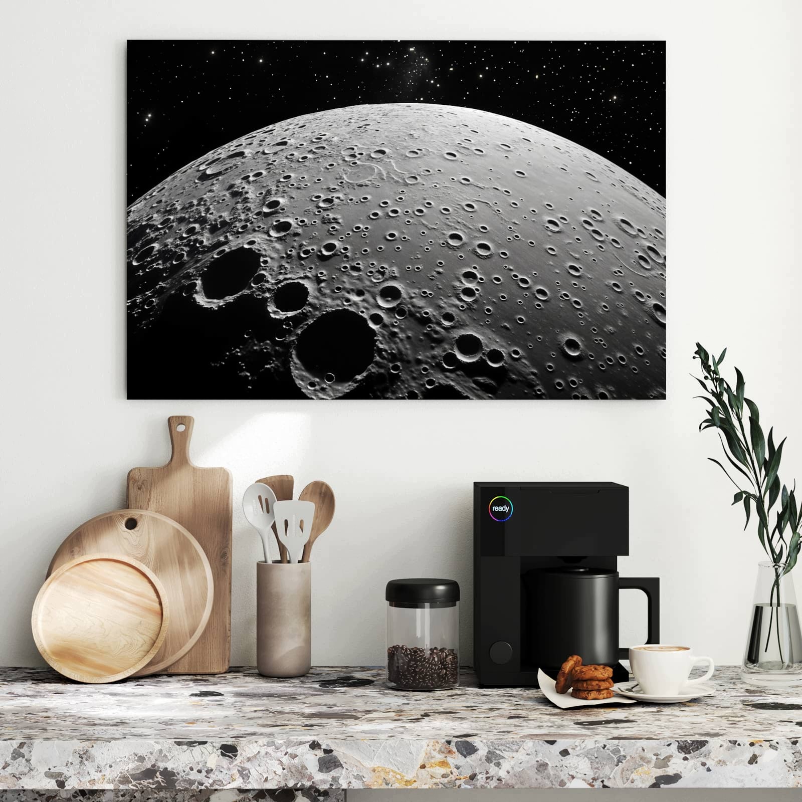 Magnetická tabule Povrch měsíce 90 × 60 cm