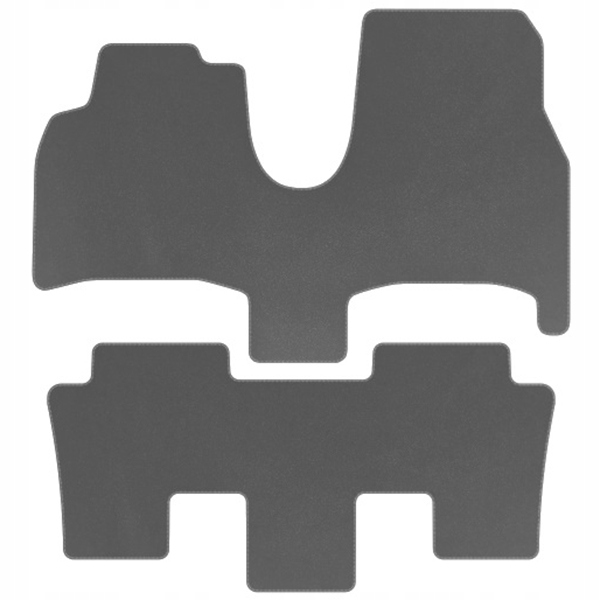 Peugeot 807 2002-2014 velurové koberce Comfort Šedé
