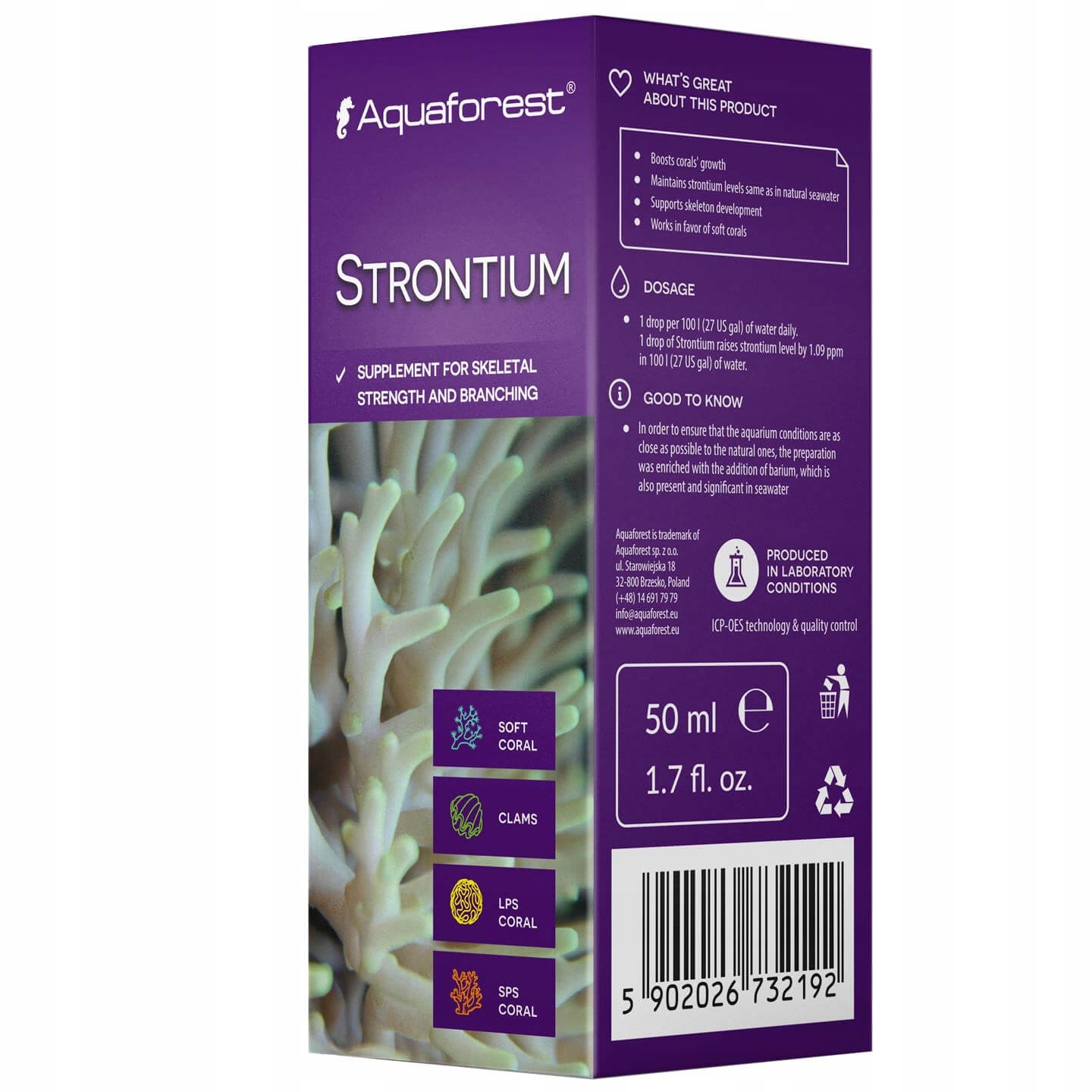 

Aquaforest Strontium 50ml Stront akwarium morskie