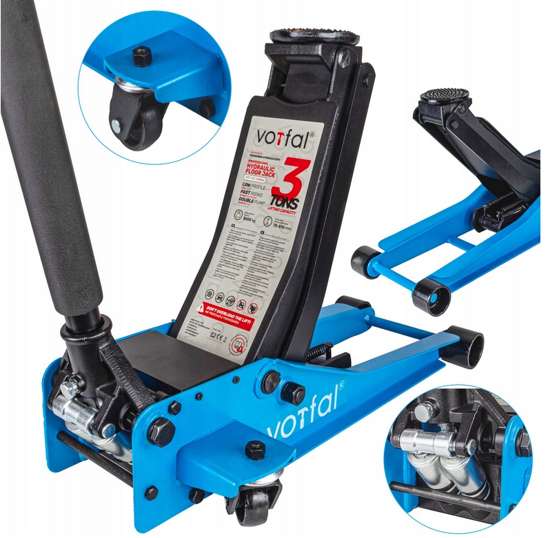 PODNOŚNIK SAMOCHODOWY HYDRAULICZNY ŻABA NISKOPROFILOWY 3 TONY LEWAREK 3T