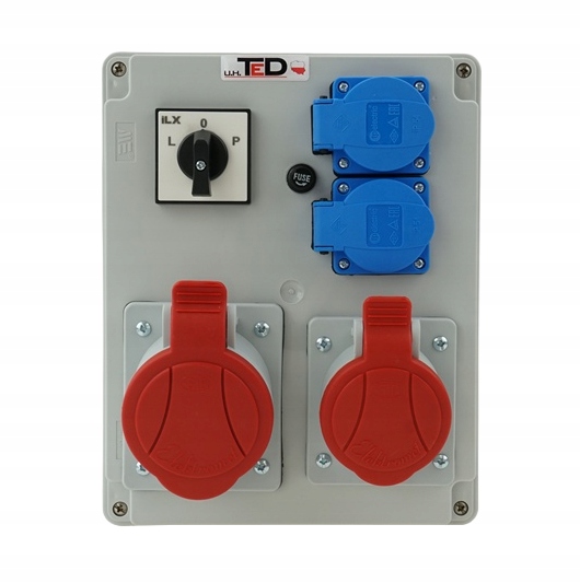 Stavební Rozvaděč 400V 16A/5P 400V 32A/5P 2 x 250V 16A L.o.p