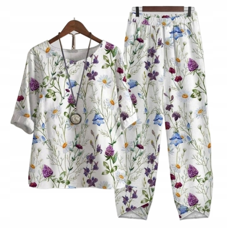 Odzież damska zestaw plus size (duże rozmiary) Materiał dominujący poliester