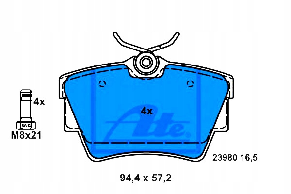 Ate Brzdové Destičky Renault Zadní Trafic 01-/VIVARO 01-/ Asistent řidiče #28