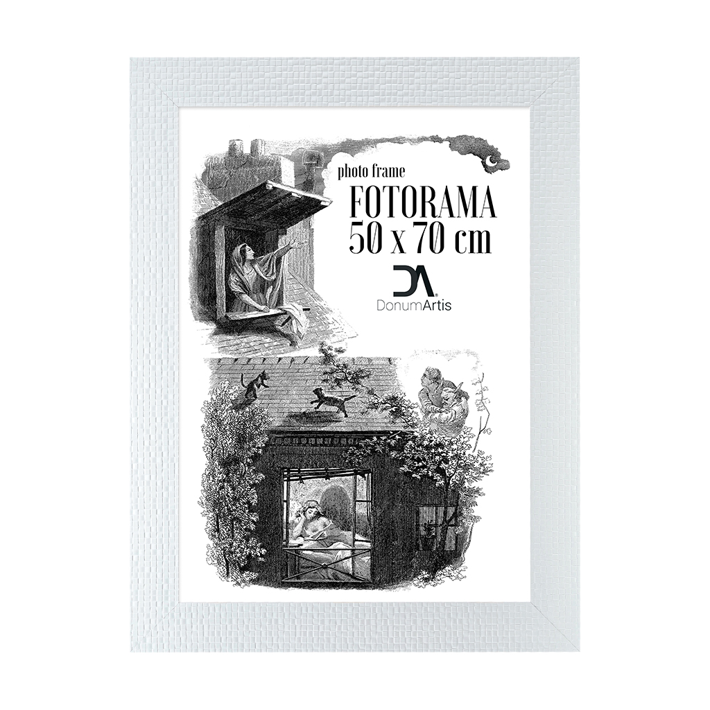 Fotorám bílý Valencia 50x70 na portrét na zeď