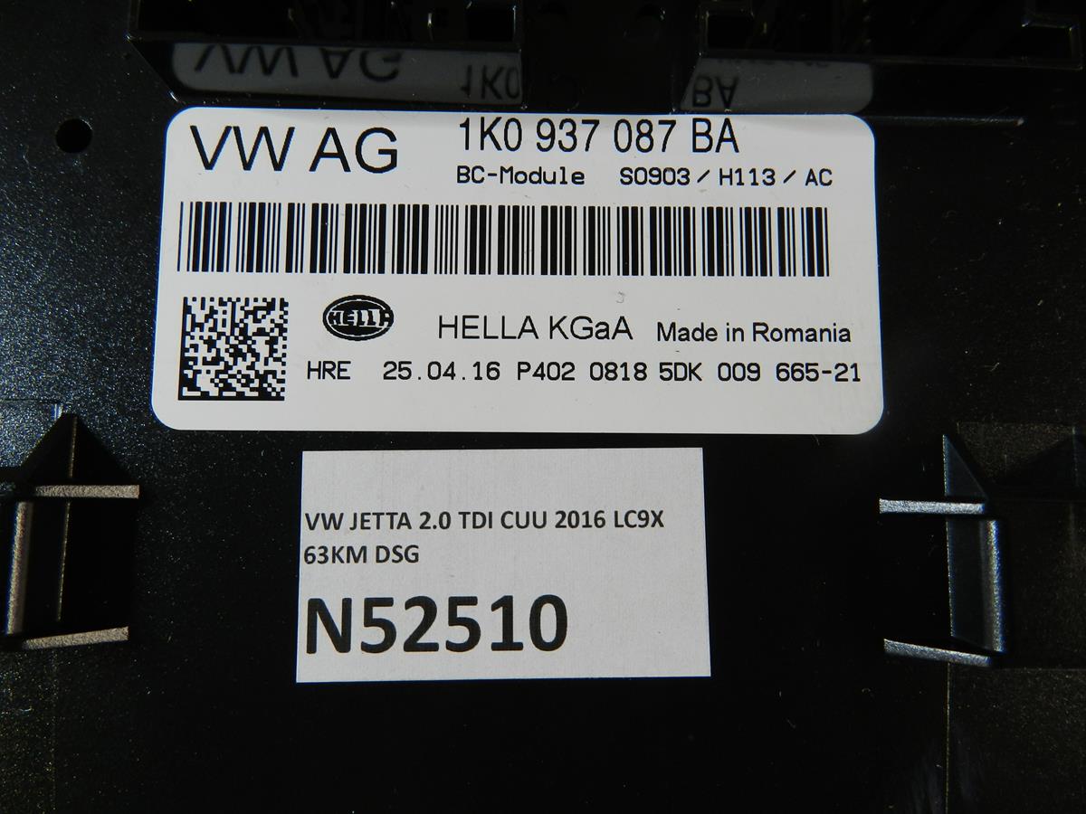VW JETTA 5C komfortsteuergerät 1K0937087BA