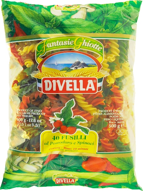 Levně 6X Divella Těstoviny Fusilli 3 barvy fusilli 500 g