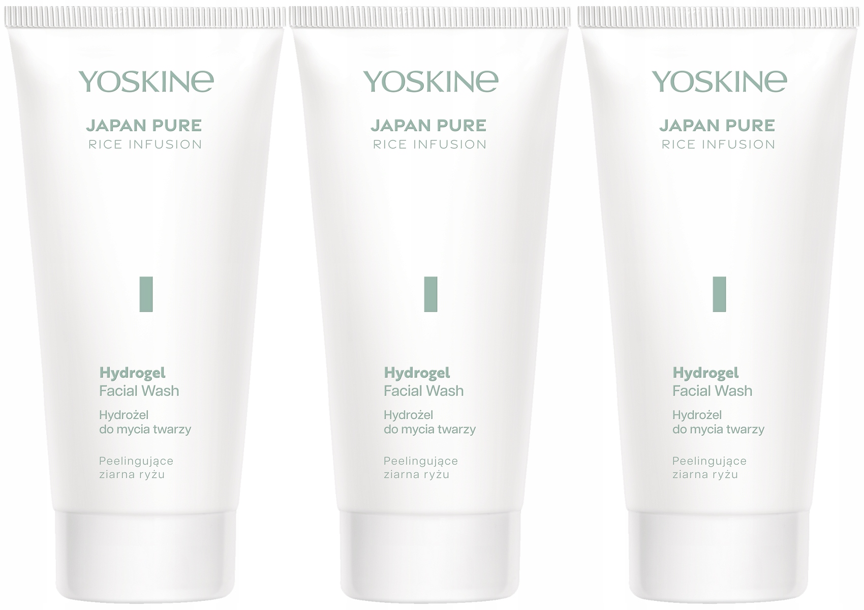 3 kusy Japan Rice Hydrogel na mytí obličeje 150 Ml Yoskine Nečistoty