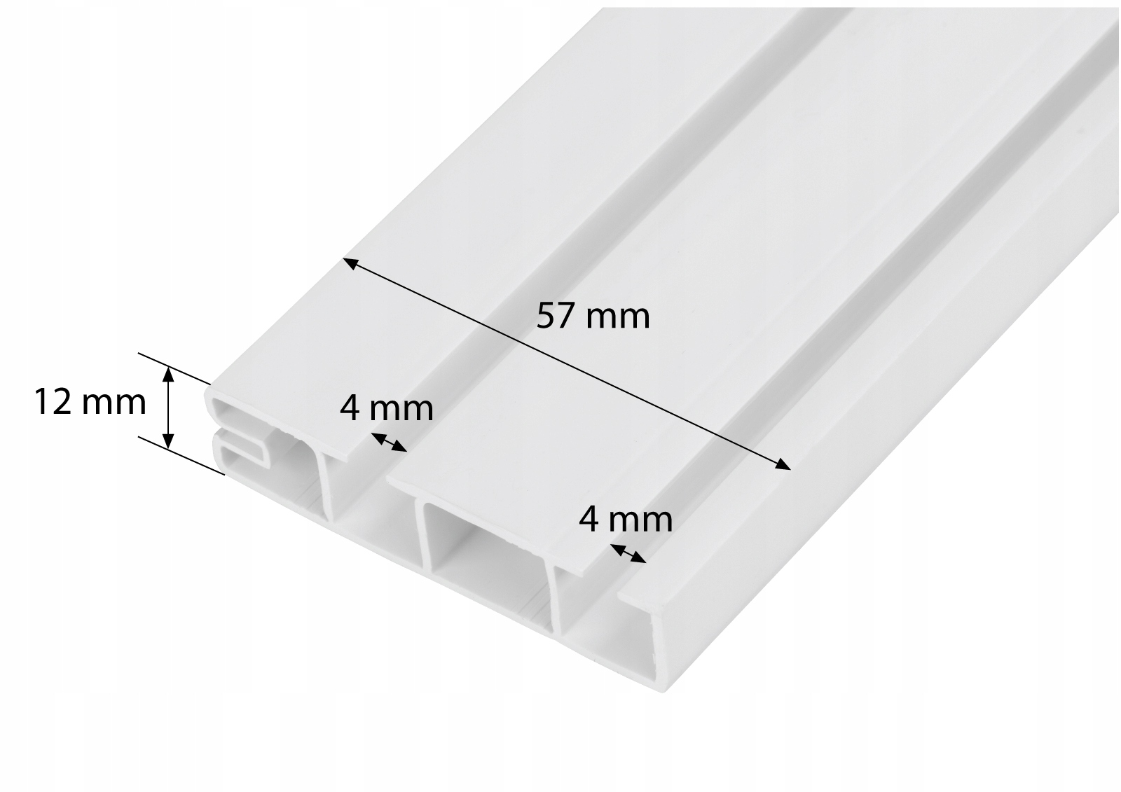 KARNISZ SUFITOWY PODWÓJNY PCV 360 CM SZYNA SUFITOWA Z AKCESORIAMI II TOROWA Długość szyny 360 cm