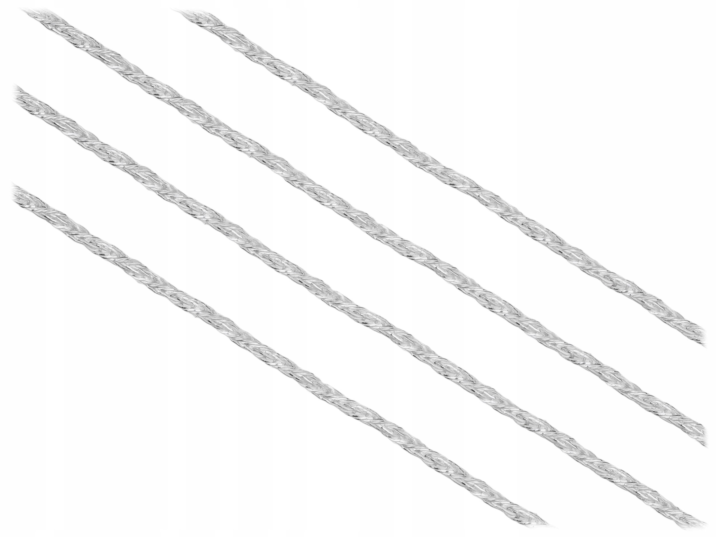 Dlouhý Stříbrný Kroucený Pletený Silný Řetízek Ozdobný Liščí Ocas 1,8mm 70