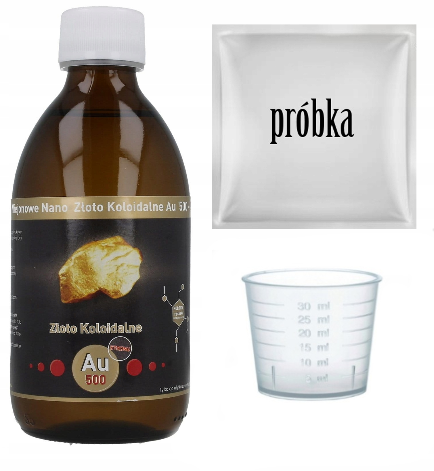Nano Złoto Koloidalne Au250 50ppm Strong 300ml