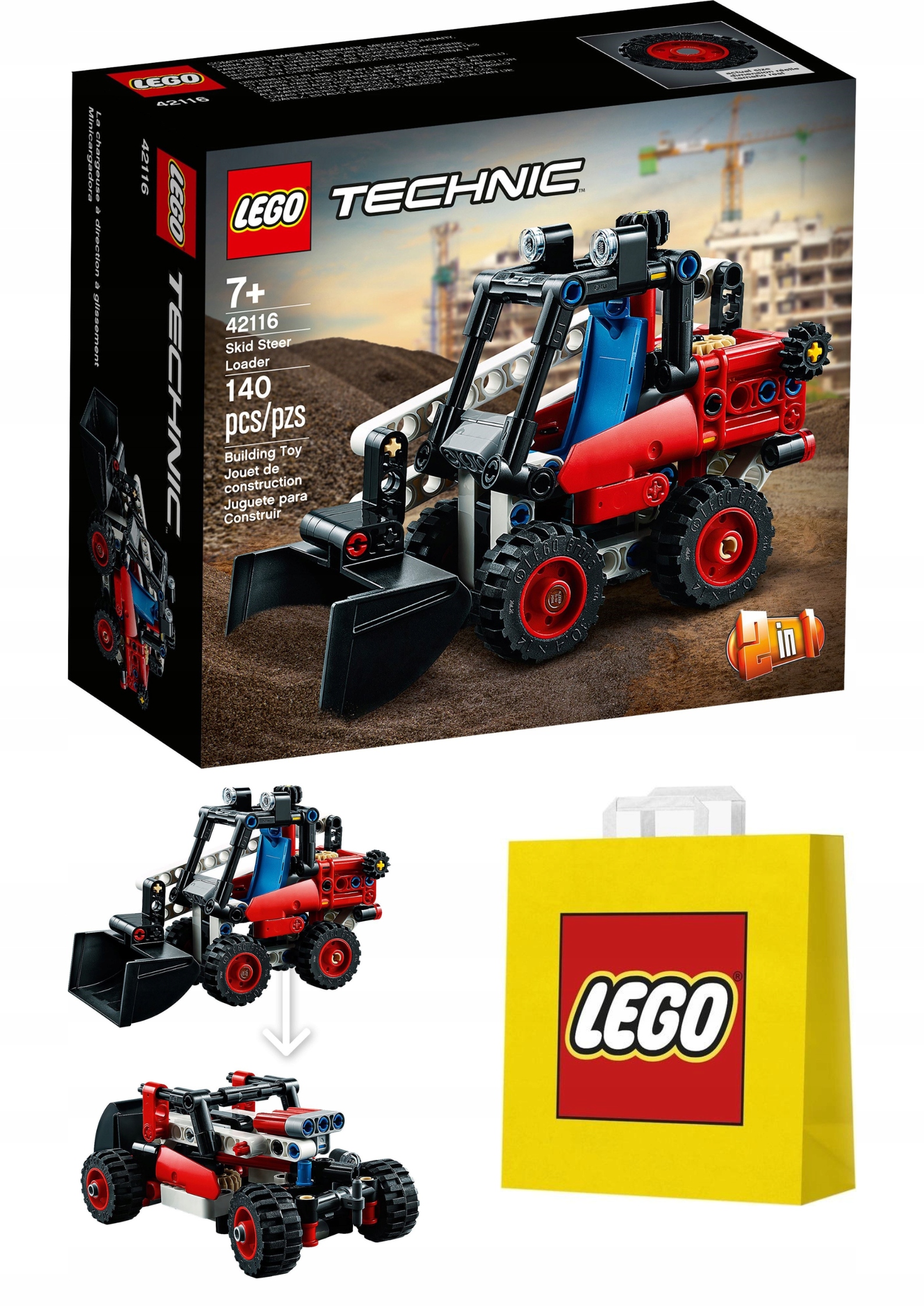 Lego Technic 42116 Mini ładowarka koparka 2w1 torebka Lego