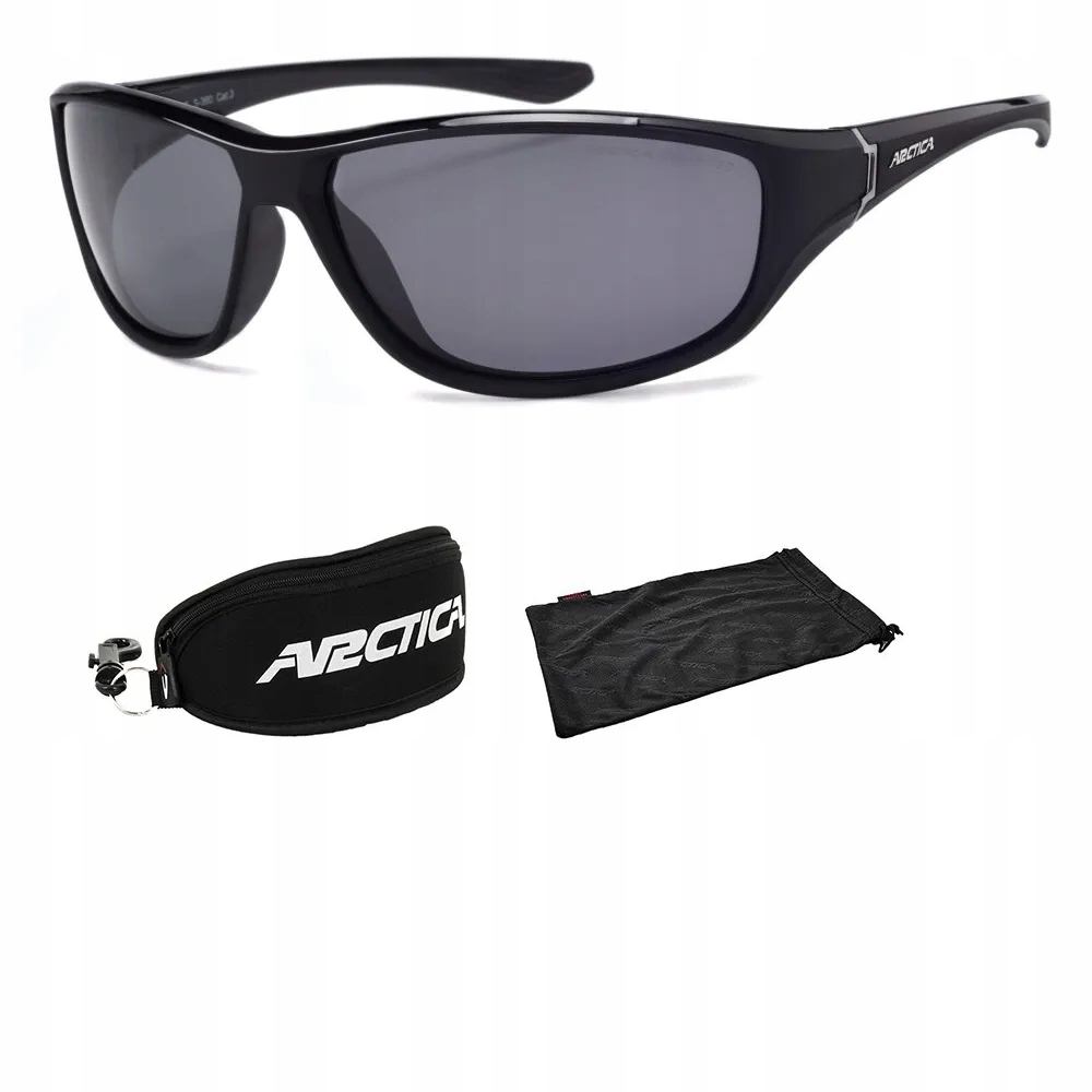 Arctica sportovní černé polarizační sluneční brýle S360