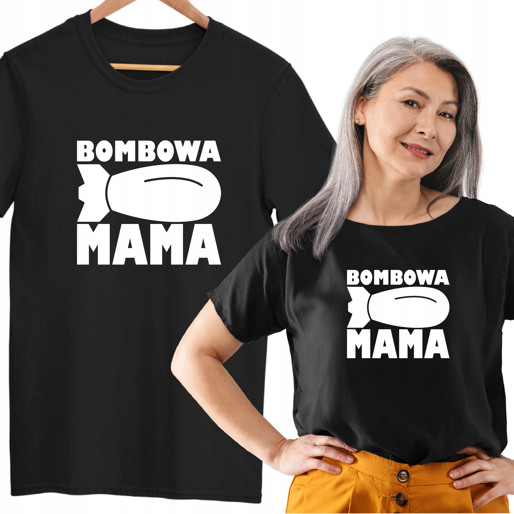 

Koszulka Na Dzień Mamy Bombowa Mama Fajny Prezent