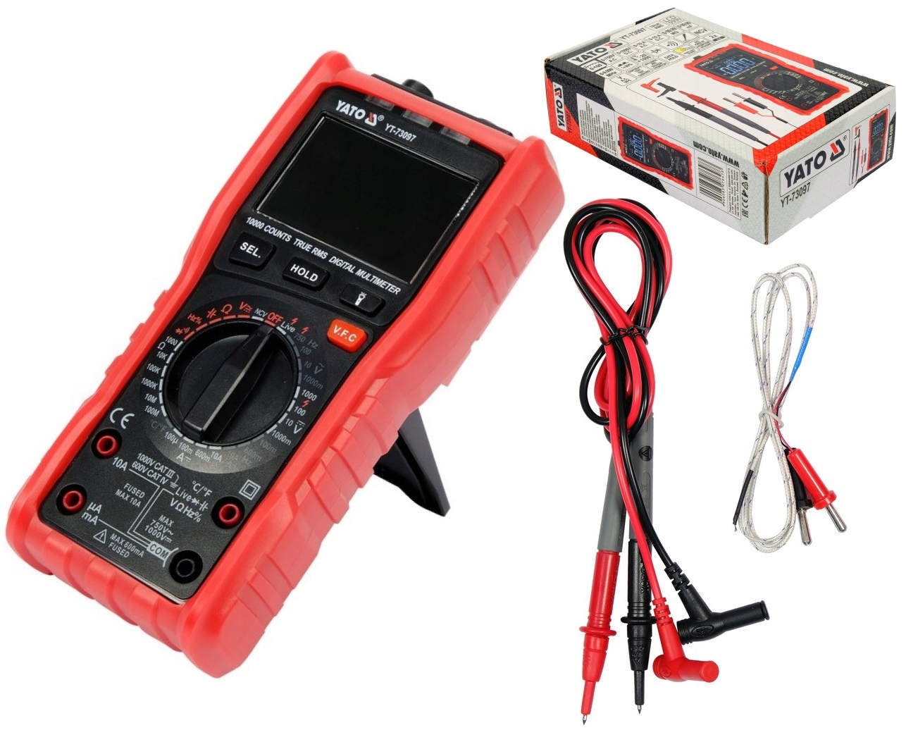 YATO MIERNIK MULTIMETR UNIWERSALNY AUTOMATYCZNY RĘCZNY CYFROWY RMS YT-73097