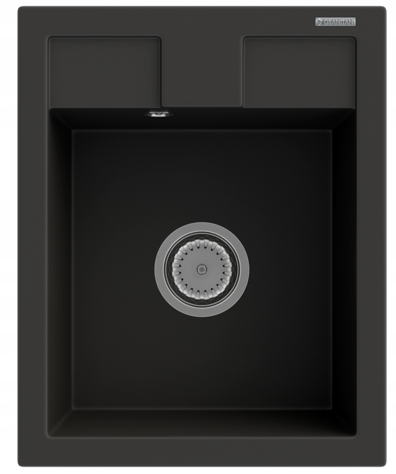 ZLEWOZMYWAK JEDNOKOMOROWY czarny granit BATERIA kuchenna STOJĄCA syfon BEST Kolor czarny
