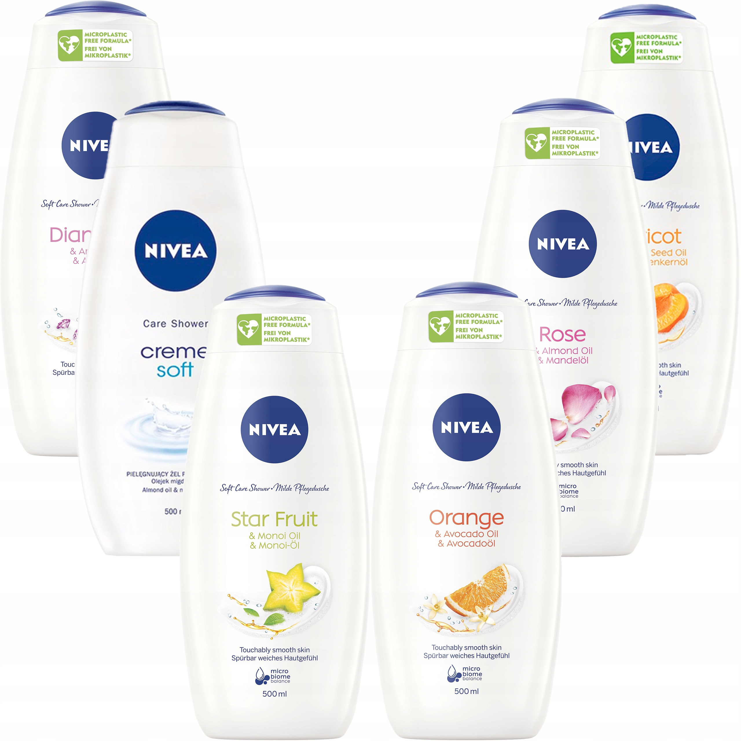 

Nivea żel płyn pod prysznic damski zestaw 6x500ml