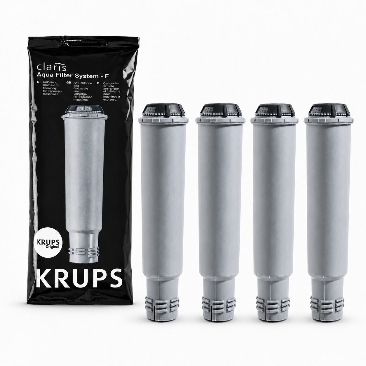 4x Vodný filter Krups Claris F088 do kávovaru, originálna filtračná vložka