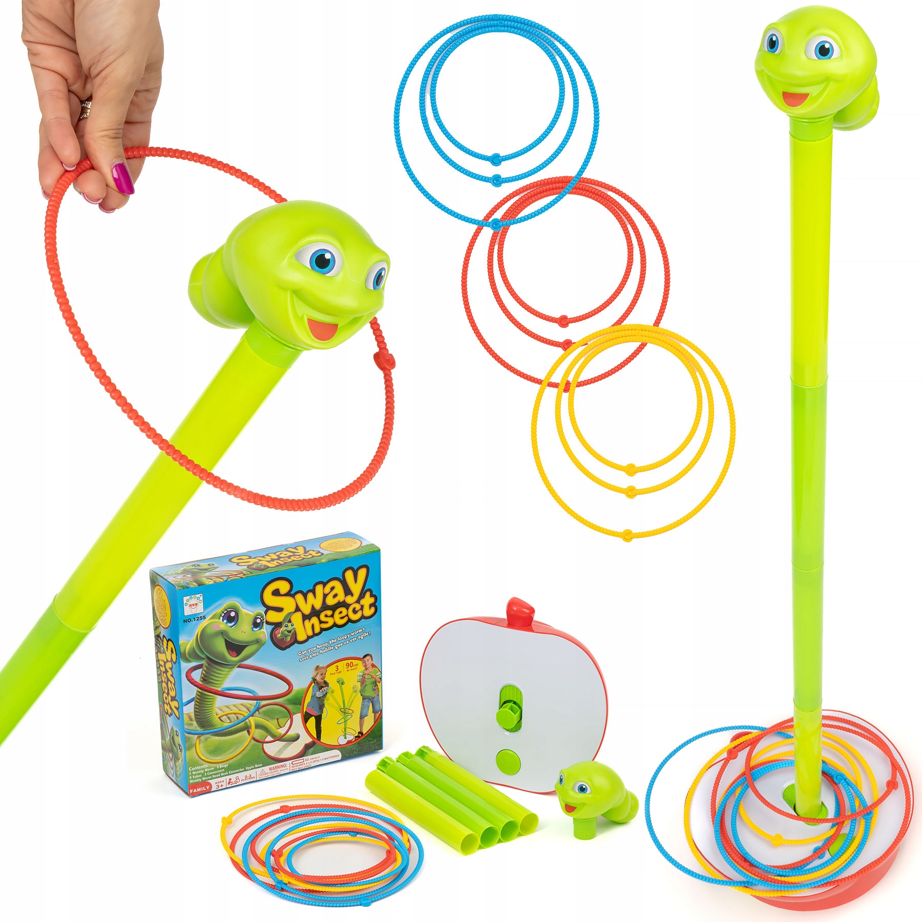 GRA ZRĘCZNOŚCIOWA TAŃCZĄCY ROBAK DLA DZIECI SWAY INSECT RZUCANIE PIERŚCIENI