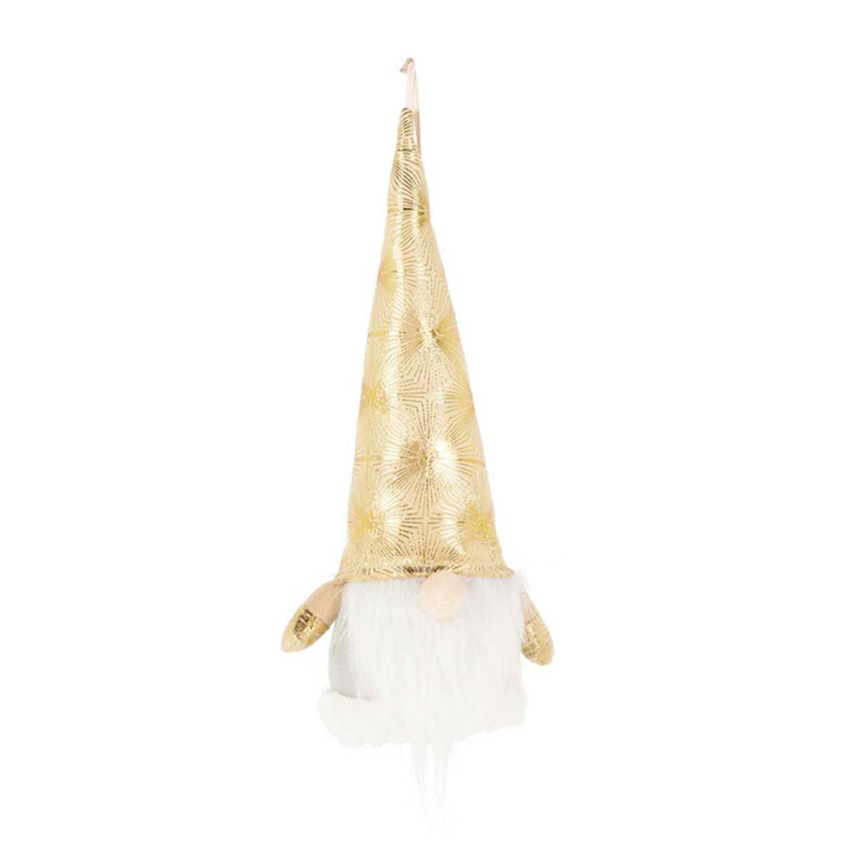 

Mikołaj Skrzat złoty Krasnal na święta świecący