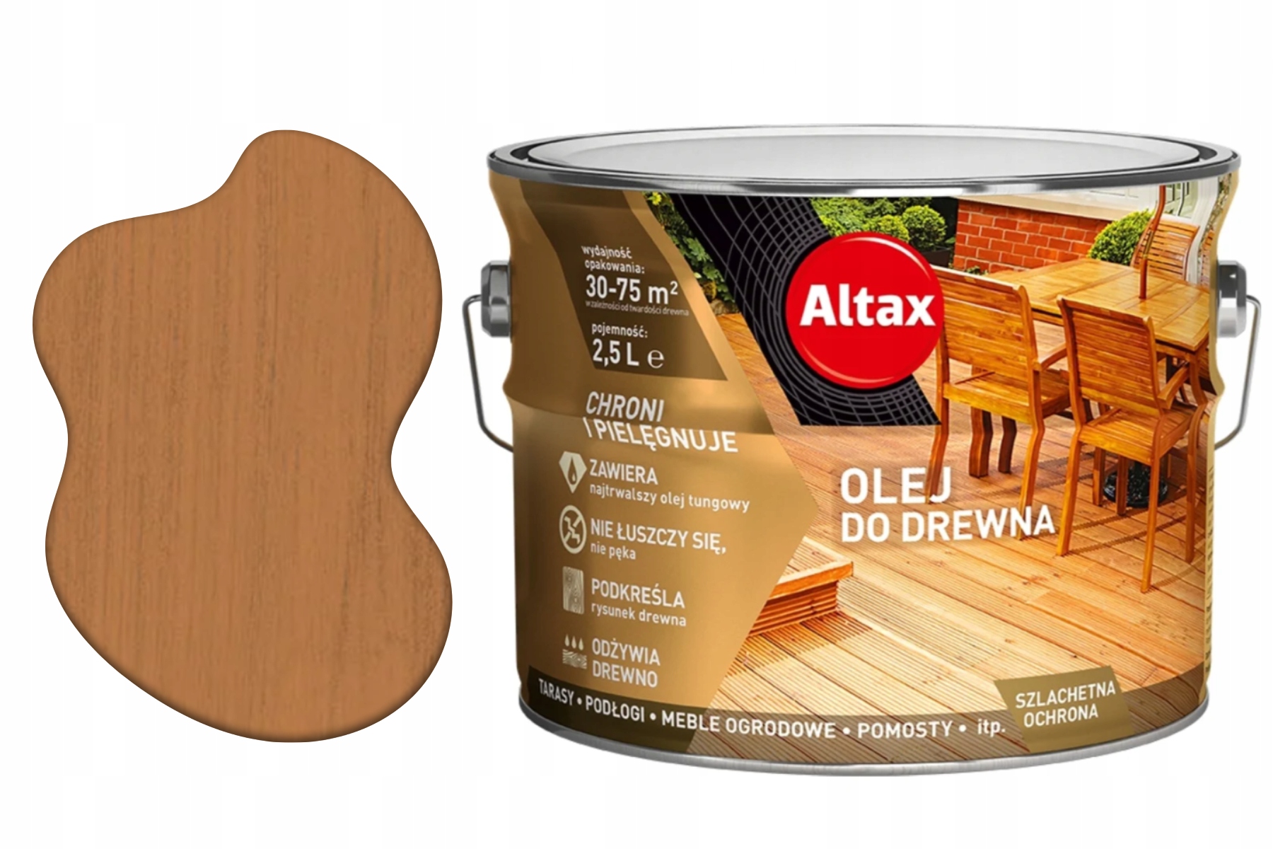 Altax Olej Do Drewna Kasztan 2,5 L
