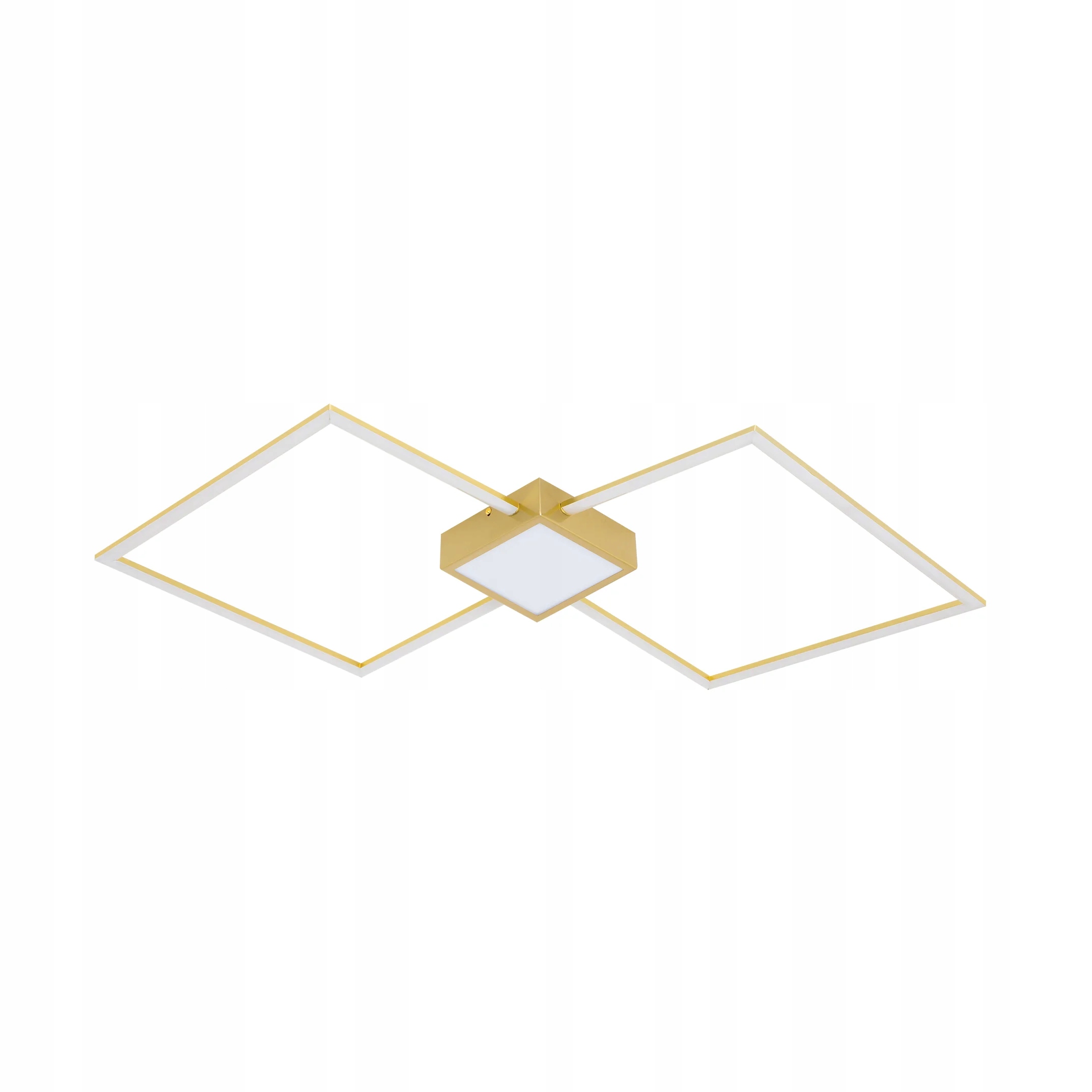 Moderná Led stropná lampa s dvoma zlatými štvorcami do obývačky Zuma Line