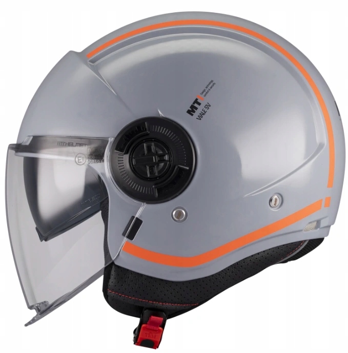Motocyklová prilba Mt Viale Sv S Tasty Grey/orange šedá oranžová Darčeky