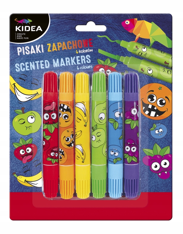 PISAKI ZAPACHOWE 6 kolorów DWUSTRONNE - KIDEA Rodzaj pisaki